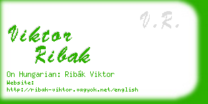 viktor ribak business card